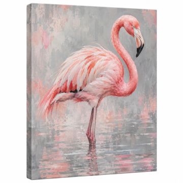 Flamingo Graphic Art On Wrapped Canvas