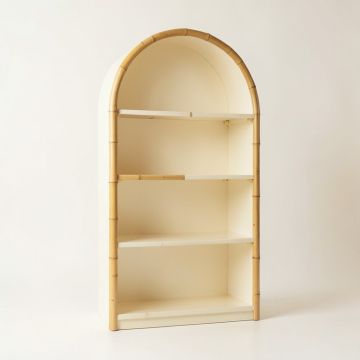 Maple Crossing Freestanding Bookcase - Cream (synthetic illustration; no displayed measurements)