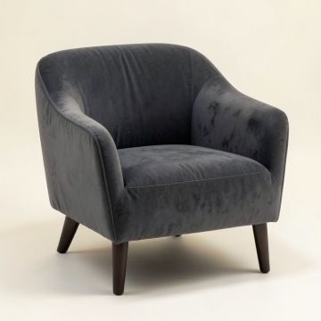 28.35 '' Wide Velvet Papasan Chair (synthetic illustration; no displayed measurements)