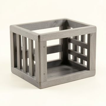 Heath Crest Empty Furniture-Style Pet Crate - Gray (synthetic illustration; no displayed measurements)
