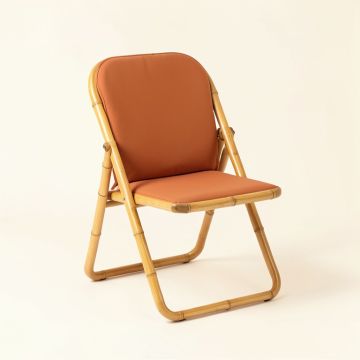 Pine Arc Folding Outdoor Chair - Terracotta (synthetic illustration; no displayed measurements)