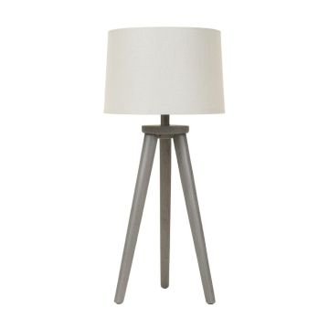Shore Brook Floor Lamp With A Plain Fabric Shade - Gray