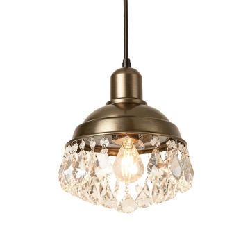 Andrews 1 - Light Single Globe Pendant With Crystal Accents
