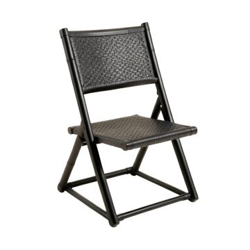 Cedar Crest Folding Outdoor Chair - Black