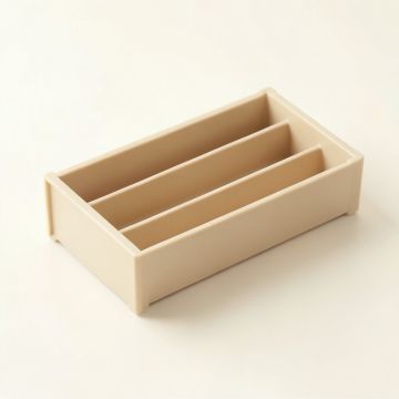 Linden Arc Empty Pantry Drawer Organizer Insert - Beige (synthetic illustration; no displayed measurements)