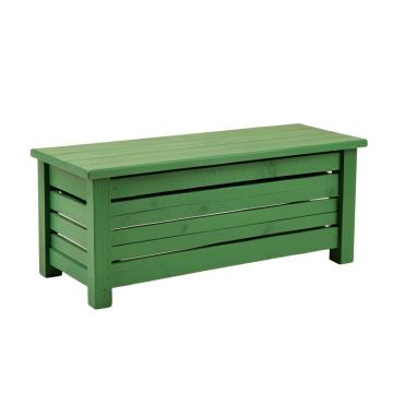 Summit Branch Narrow Outdoor Storage Bench - Green
