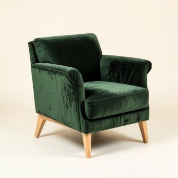 18.5 '' Wide Velvet Armchair (synthetic illustration; no displayed measurements)