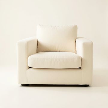 Cedar Field Upholstered Armchair - Ivory (synthetic illustration; no displayed measurements)