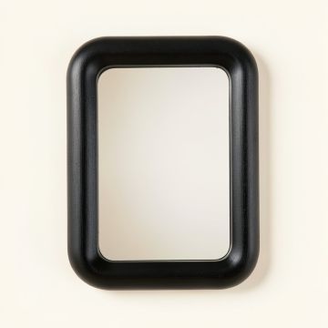 Aspen Canyon Framed Wall Mirror - Black (synthetic illustration; no displayed measurements)
