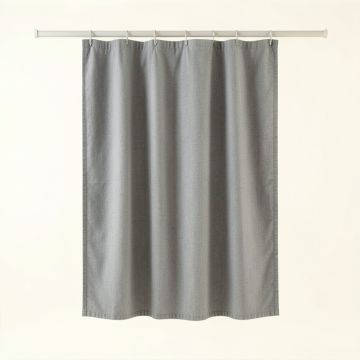 Glen Brook Shower Curtain Hanging Flat From A Plain Rod - Gray (synthetic illustration; no displayed measurements)