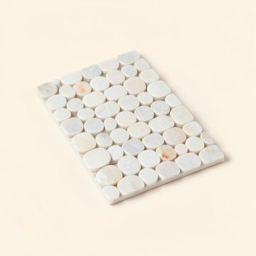 Mother Of Pearl 1 '' X 1 '' Seashell Grid Mosaic Tile (synthetic illustration; no displayed measurements)