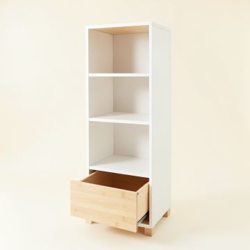 Linden Dale Narrow Cubby Tower - White (synthetic illustration; no displayed measurements)