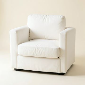 Flint Falls Upholstered Armchair - White (synthetic illustration; no displayed measurements)