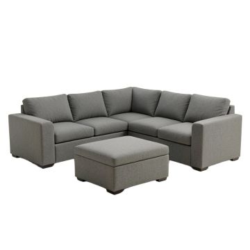 Leger 115 '' Wide Reversible Sleeper Corner Sectional With Ottoman