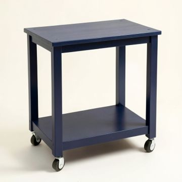 Willow Branch Empty Rolling Workshop Cart - Navy (synthetic illustration; no displayed measurements)