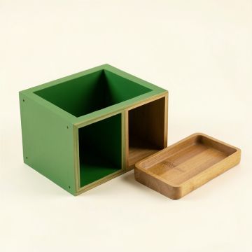 Rowan Bend Empty Coffee-Station Organizer - Green (synthetic illustration; no displayed measurements)