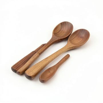 Anolon Teak Wood Tools 13-Inch Tool Set , 3-Piece (synthetic illustration; no displayed measurements)