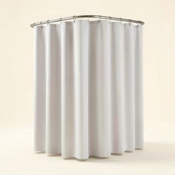 Escarpita Heavy Grommet Plastic Solid Shower Curtain Liner (synthetic illustration; no displayed measurements)