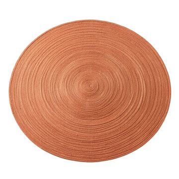 Brook Bluff Round Area Rug - Terracotta