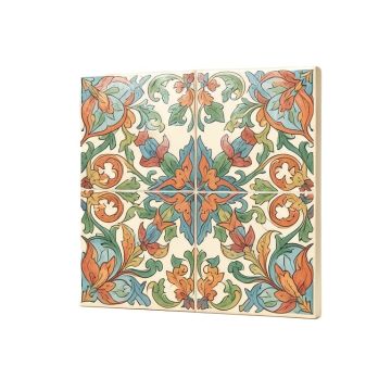 Angela 8 '' X 8 '' Ceramic Harbour Sonata Decorative Mural Tile In Multicolor