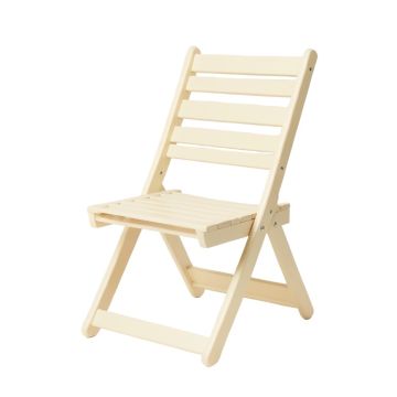 Laurel Arc Folding Outdoor Chair - Cream