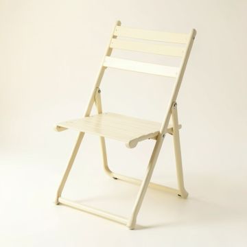 Aspen Bend Folding Outdoor Chair - Cream (synthetic illustration; no displayed measurements)