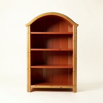 Elm Bend Freestanding Bookcase - Terracotta (synthetic illustration; no displayed measurements)
