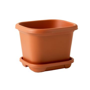 Ash Bridge Empty Raised Planter - Terracotta
