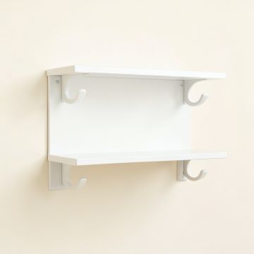 Clay Dale Wall-Mounted Entryway Organizer Shelf - White (synthetic illustration; no displayed measurements)