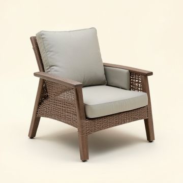 Arliss Lounge Patio Chair With Cushions (synthetic illustration; no displayed measurements)