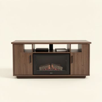Elian Tv Stand For Tvs Up To 70 '' With Electic Fireplace Included (synthetic illustration; no displayed measurements)
