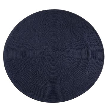 Rowan Arc Round Area Rug - Navy
