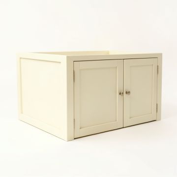 Bay Field Empty Furniture-Style Litter Enclosure - Cream (synthetic illustration; no displayed measurements)
