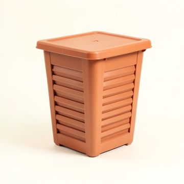 Clay Bridge Closed Garden Compost Bin - Terracotta (synthetic illustration; no displayed measurements)