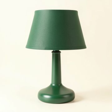 Harbor Crest Table Lamp With A Plain Fabric Shade - Green (synthetic illustration; no displayed measurements)