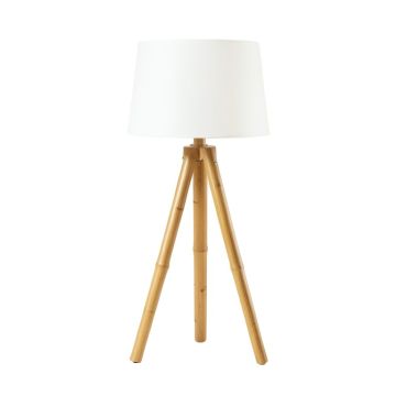 Slate Brook Floor Lamp With A Plain Fabric Shade - White