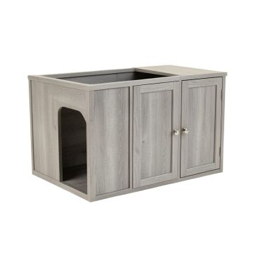 Harbor Branch Empty Furniture-Style Litter Enclosure - Gray