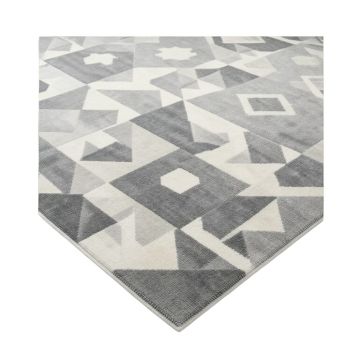 Portland Geometric Gray Area Rug (synthetic illustration; no displayed measurements)