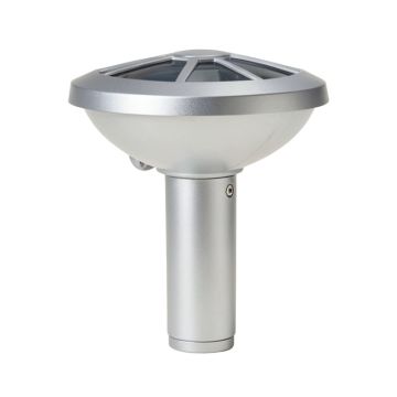Silver Solar Powered Integrated Led Pathway Light