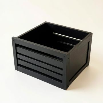 Moss Brook Empty Furniture-Style Litter Enclosure - Black (synthetic illustration; no displayed measurements)