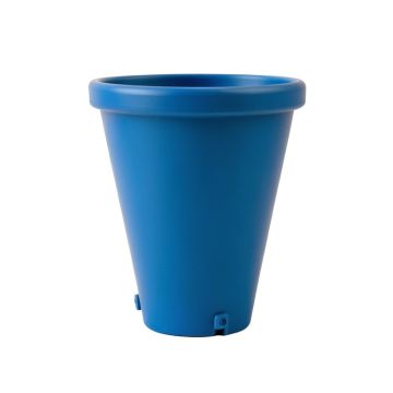 Pine Brook Empty Railing Planter With Integral Brackets - Blue
