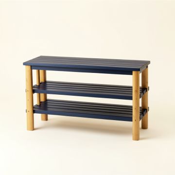 Dawn Branch Shoe Storage Bench - Navy (synthetic illustration; no displayed measurements)