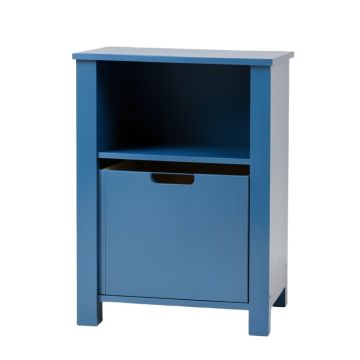 Elm Bluff Freestanding Pull-Out Hamper Cabinet - Blue