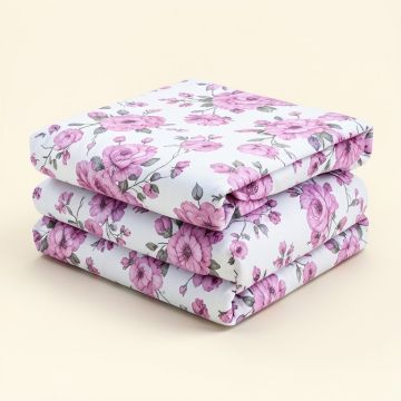 Flowery Purple Duvet Cover Set (synthetic illustration; no displayed measurements)