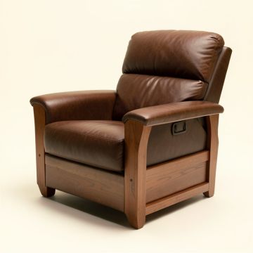 Dracut Faux Leather Manual Club Recliner (synthetic illustration; no displayed measurements)
