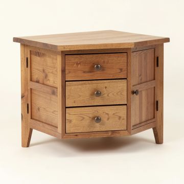 Westhoff Solid Wood 3 Drawer End Table (synthetic illustration; no displayed measurements)