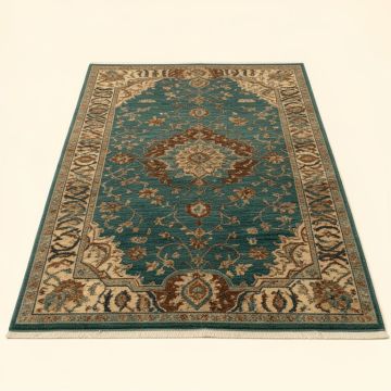 Dominica Blue/Brown/Teal Area Rug (synthetic illustration; no displayed measurements)