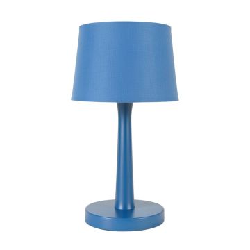Briar Branch Table Lamp With A Plain Fabric Shade - Blue