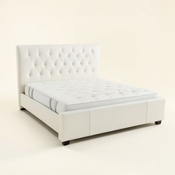 Flesher High Riser Sfull Tufted Upholstered Sleigh Platform Bed (synthetic illustration; no displayed measurements)