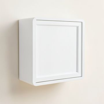 Heath Edge Wall-Mounted Entry Cabinet - White (synthetic illustration; no displayed measurements)